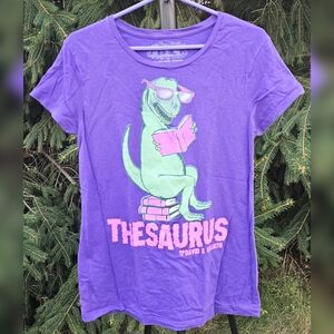 David & Goliath T-Rex Tee Purple Green Pink